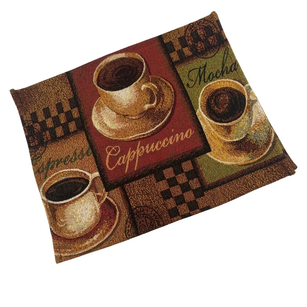 Coffee Cup Espresso Cappuccino Mocha Tapestry Table Placemat‎ Kitchen Decor